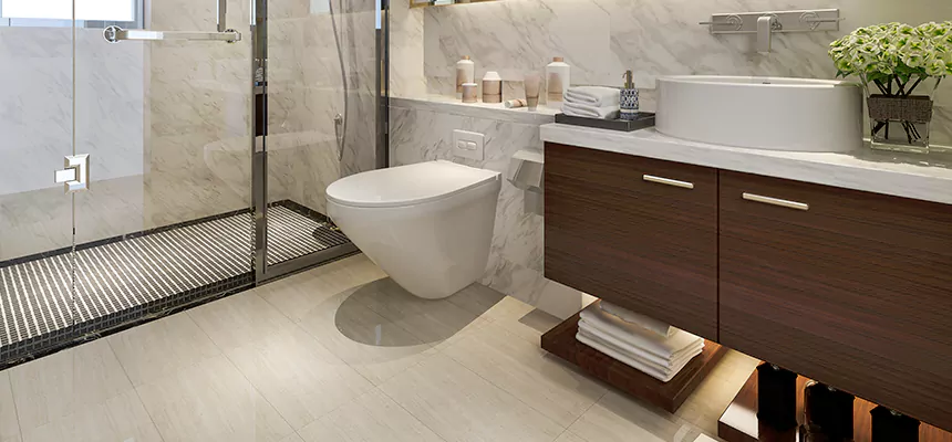 Burst Pipe Bathroom Cleanup in Atlas